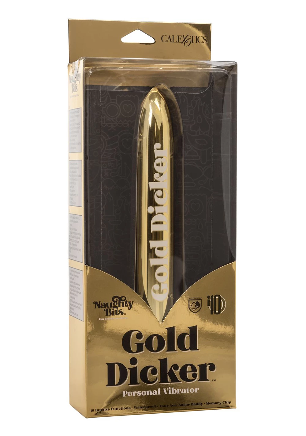 Cal Exotics Naughty Bits Gold Dicker Personal Vibrator - Image 4