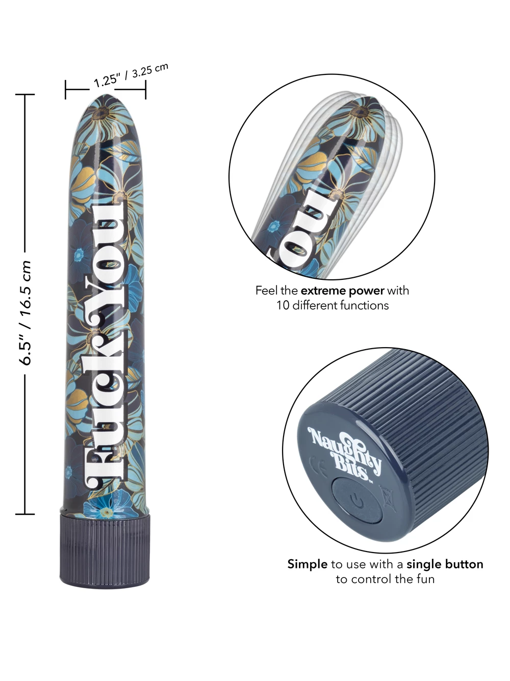 Cal Exotics Naughty Bits F*ck You Vibrator - Image 4