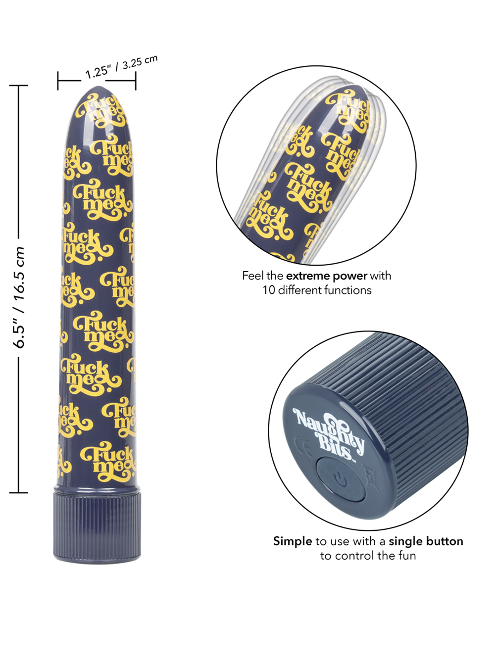 Naughty Bits F*ck Me Vibrator Cal Exotics Naughty Bits F*ck Me Vibrator -Cal Exotics Shop