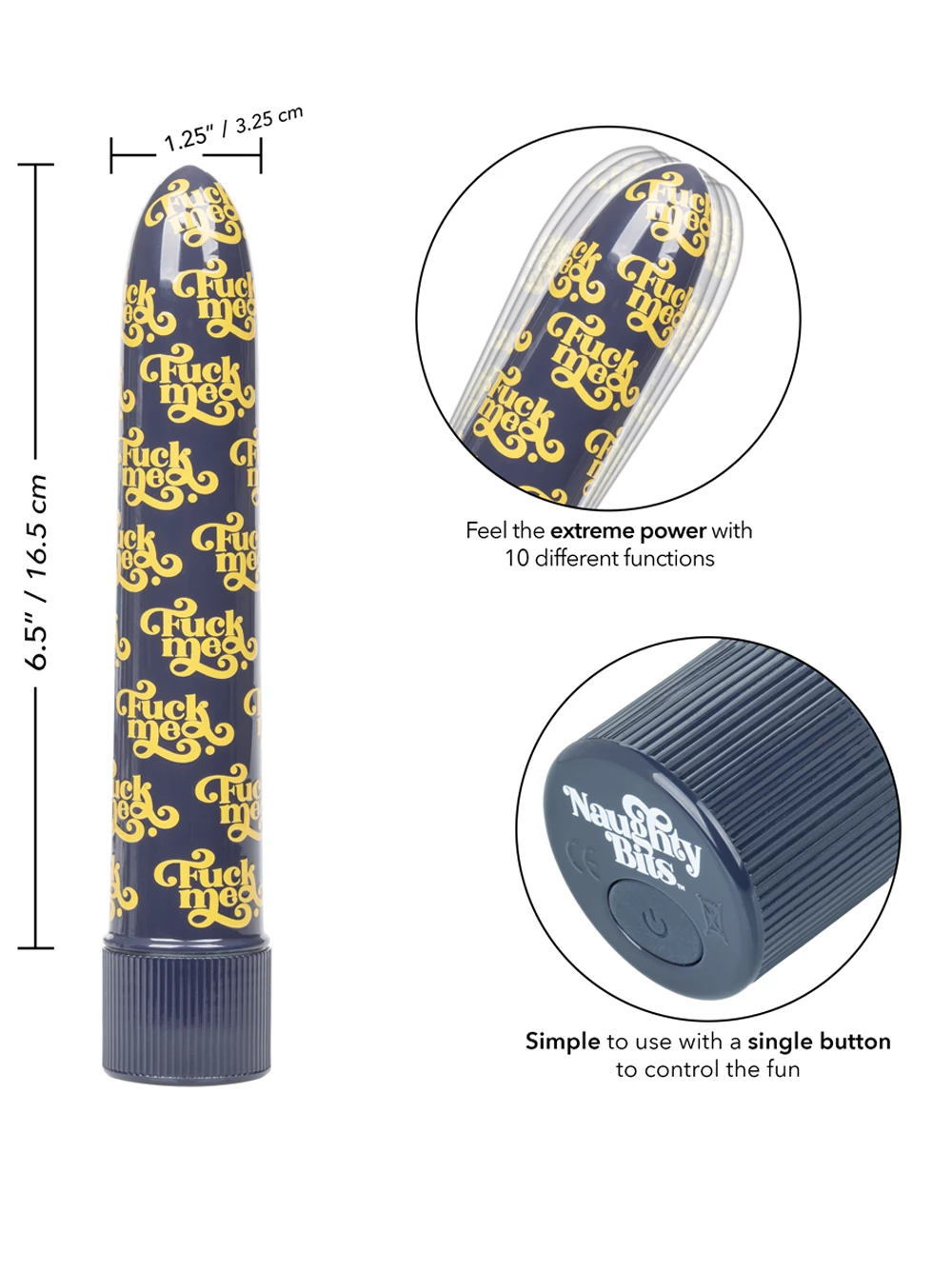 Cal Exotics Naughty Bits F*ck Me Vibrator - Image 4