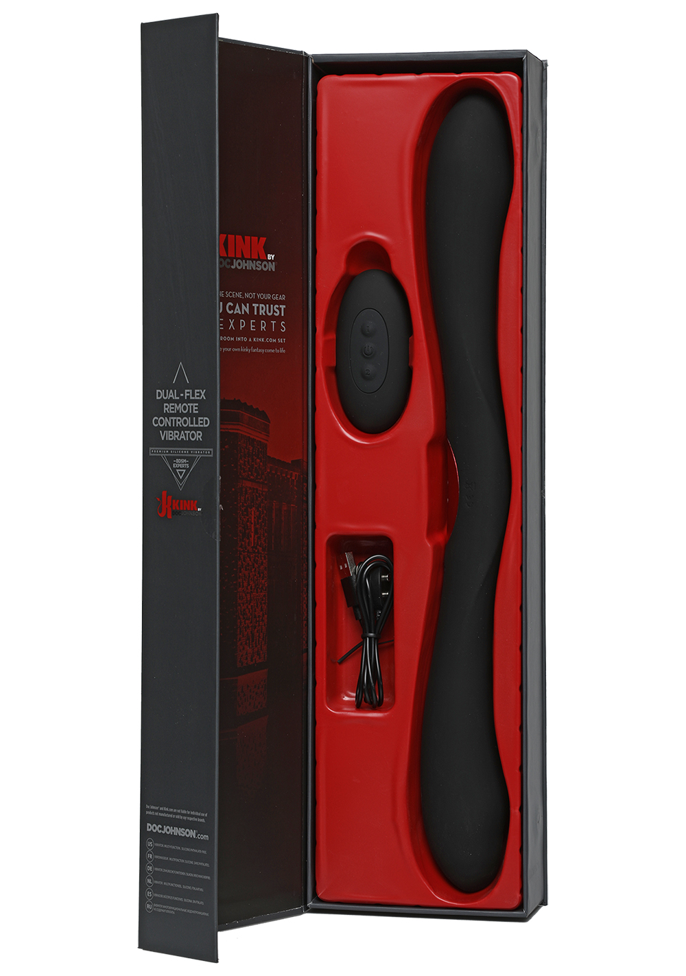 KINK - Dual-Flex Silicone Vibrator with Wireless Remote Doc Johnson KINK - Dual-Flex Silicone Vibrator With Wireless Remote -Cal Exotics Shop